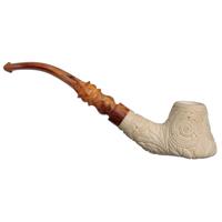 AKB Meerschaum Carved Floral Volcano (H. Ege) (with Case)