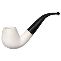 AKB Meerschaum Spot Carved Bent Billiard (with Case)