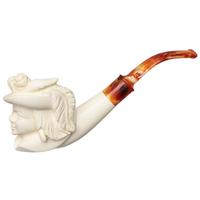 AKB Meerschaum Carved Lady in Hat (with Case)