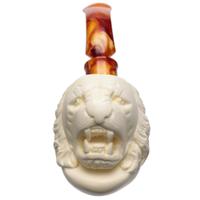 AKB Meerschaum Carved Lion Head (with Case)