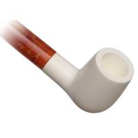 AKB Meerschaum Smooth Billiard Churchwarden (with Case)