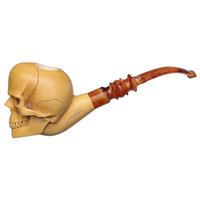 AKB Meerschaum Carved Skull (with Case) (Kenan)