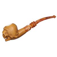 AKB Meerschaum Carved Indian Skull