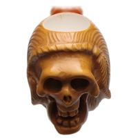 AKB Meerschaum Carved Indian Skull