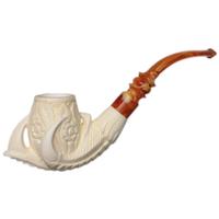 AKB Meerschaum Carved Claw Holding Vase (with Case)