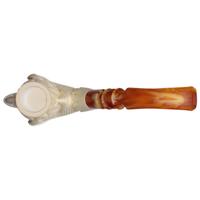 AKB Meerschaum Carved Claw Holding Vase (with Case)