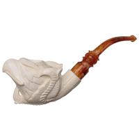AKB Meerschaum Carved Claw Holding Eagle Head (I. Baglan) (with Case)