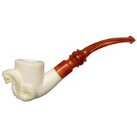 AKB Meerschaum Carved Coiled Cobra (with Case)