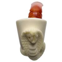 AKB Meerschaum Carved Coiled Cobra (with Case)