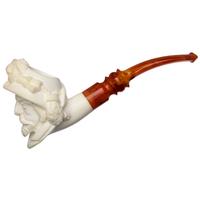 AKB Meerschaum Carved Man with Hat (with Case)