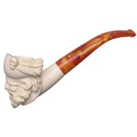 AKB Meerschaum Carved Laughing Pirate (with Case)