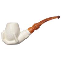 AKB Meerschaum Carved Hand Holding Brandy Glass (with Case)