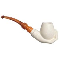 AKB Meerschaum Carved Hand Holding Brandy Glass (with Case)