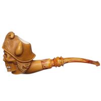 AKB Meerschaum Carved Viking Skull (with Case)