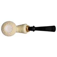 AKB Meerschaum Carved Floral Calabash (Mcinar) (with Case)