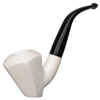 AKB Meerschaum Partially Rusticated Paneled Bent Dublin (with Case)