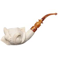 AKB Meerschaum Carved Dragon Claw Holding Turtle (I. Baglan) (with Case)