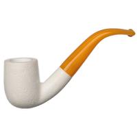 AKB Meerschaum Rusticated Bent Billiard (with Case)
