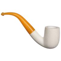 AKB Meerschaum Rusticated Bent Billiard (with Case)