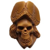 AKB Meerschaum Carved Pirate Skull (with Case)