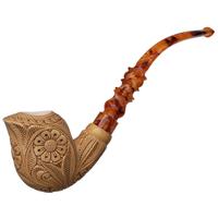 AKB Meerschaum Carved Floral Freehand (with Case)