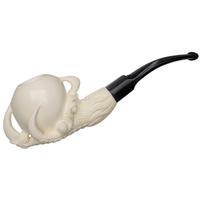 AKB Meerschaum Carved Dragon Claw Holding Egg (with Case)