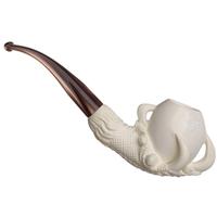 AKB Meerschaum Carved Dragon Claw Holding Egg (with Case)
