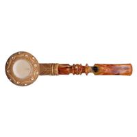 AKB Meerschaum Carved Floral Calabash (with Case)