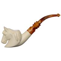 AKB Meerschaum Carved Horse (with Case)