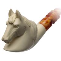 AKB Meerschaum Carved Horse (with Case)