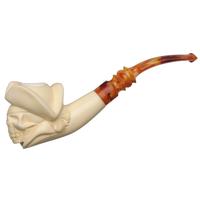 AKB Meerschaum Carved Pirate Skull (with Case)