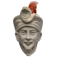 AKB Meerschaum Carved King Tut (with Case)