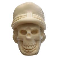 AKB Meerschaum Carved Skull with Hat (with Case)