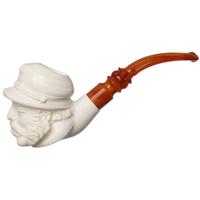 AKB Meerschaum Carved Bearded Man (with Case)
