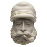 AKB Meerschaum Carved Bearded Man (with Case)
