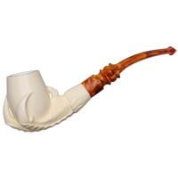 AKB Meerschaum Carved Dragon Claw Holding Egg (with Case)