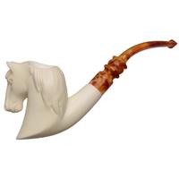 AKB Meerschaum Carved Horse (Ali) (with Case)