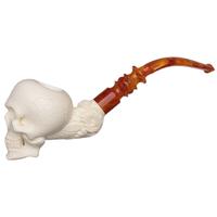 AKB Meerschaum Carved Skull (Auay) (with Case)