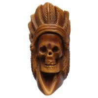 AKB Meerschaum Carved Indian Chief Skull (Ali) (with Case)