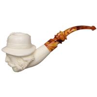 AKB Meerschaum Carved Bearded Man (S. Cosgun) (with Case)