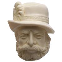 AKB Meerschaum Carved Bearded Man (S. Cosgun) (with Case)