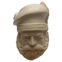 AKB Meerschaum Carved Man with Beret (with Case)