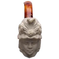 AKB Meerschaum Carved Woman with Hat (with Case)