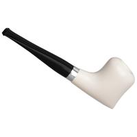AKB Meerschaum Smooth Skater with Silver (with Case)