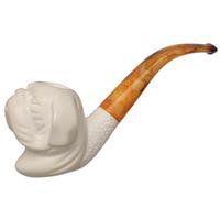 AKB Meerschaum Carved Dog (with Case)