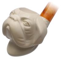 AKB Meerschaum Carved Dog (with Case)