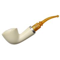 AKB Meerschaum Smooth Bent Dublin with Silver (Tekin) (with Case)