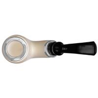 AKB Meerschaum Smooth Reverse Calabash Bent Billiard with Silver (Tekin) (with Case)
