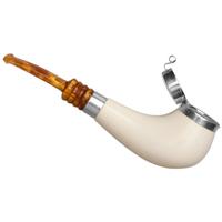 AKB Meerschaum Smooth Horn with Silver Cap (Tekin) (with Case)