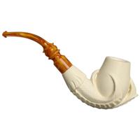 AKB Meerschaum Carved Dragon Claw Holding Egg (with Case)